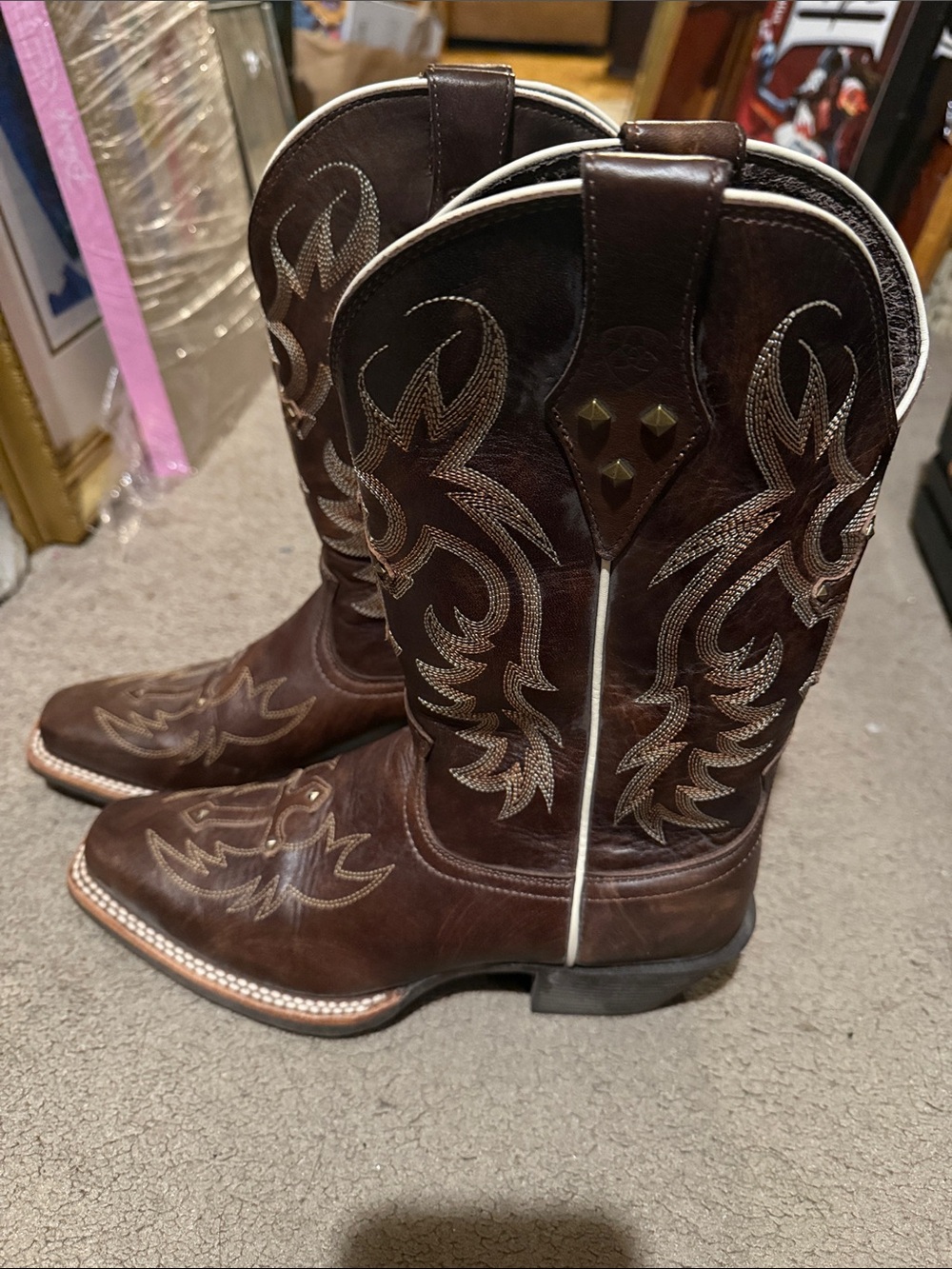 Ariat Legend Women’s Legend Spirit Brown Leather Cowgirl Western Boots 7 1/2 B